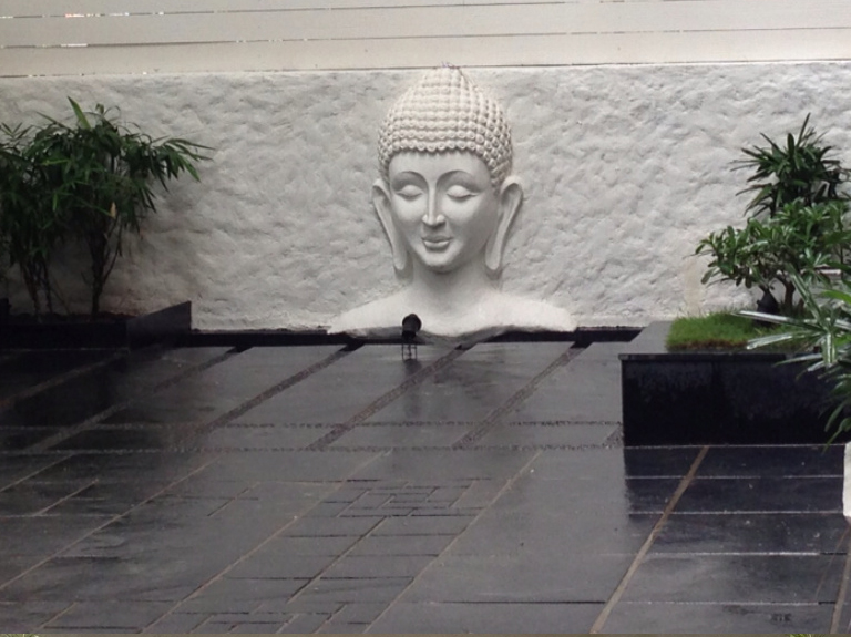 Architectural Buddha face